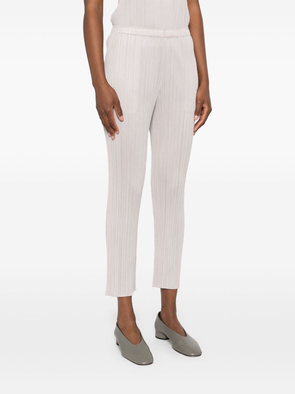 Pleats Please Trousers Grey Polyester