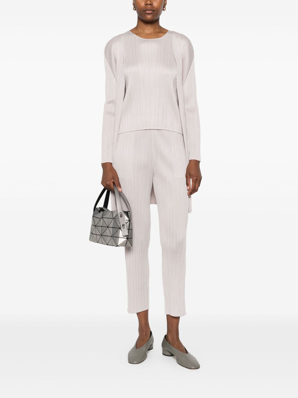 Pleats Please Trousers Grey Polyester