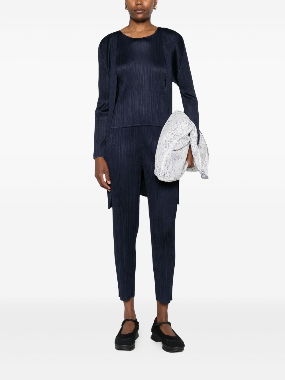 Pleats Please Sweaters Blue Polyester