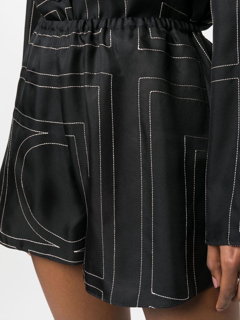 Toteme Pre Shorts Black Silk