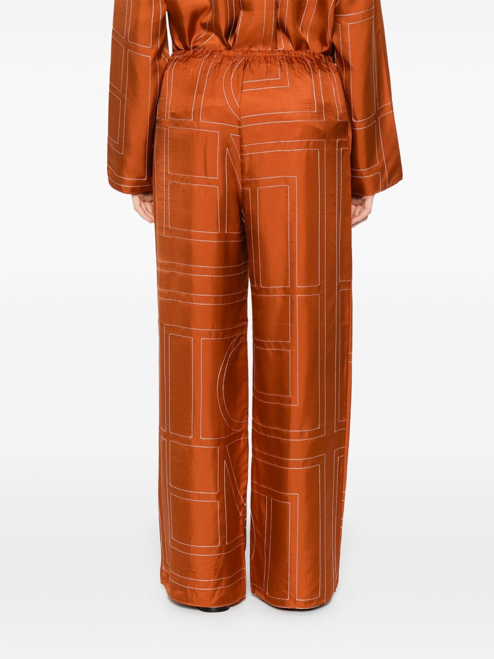 Toteme Pre Trousers Brown Silk