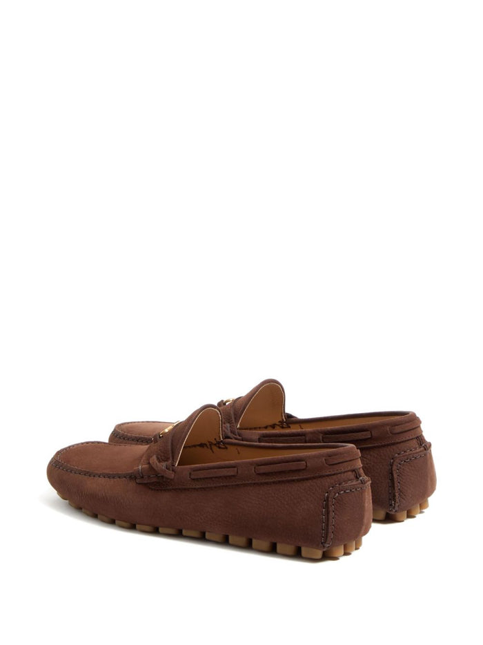 Valentino Garavani Flat Shoes Brown Outer: Calf Suede