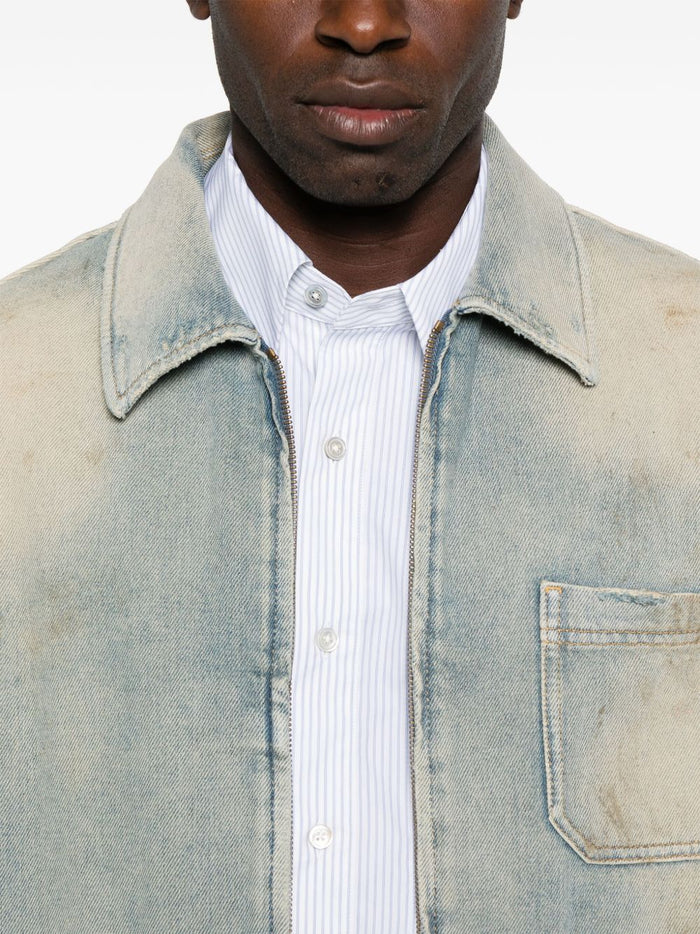 Golden Goose Coats Clear Blue Cotton