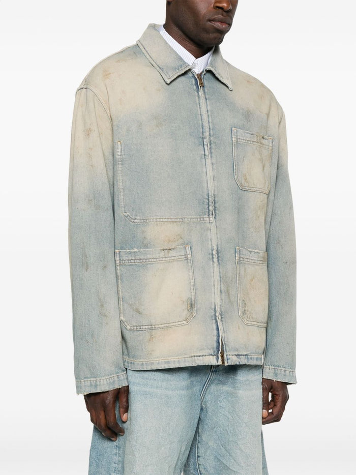 Golden Goose Coats Clear Blue Cotton