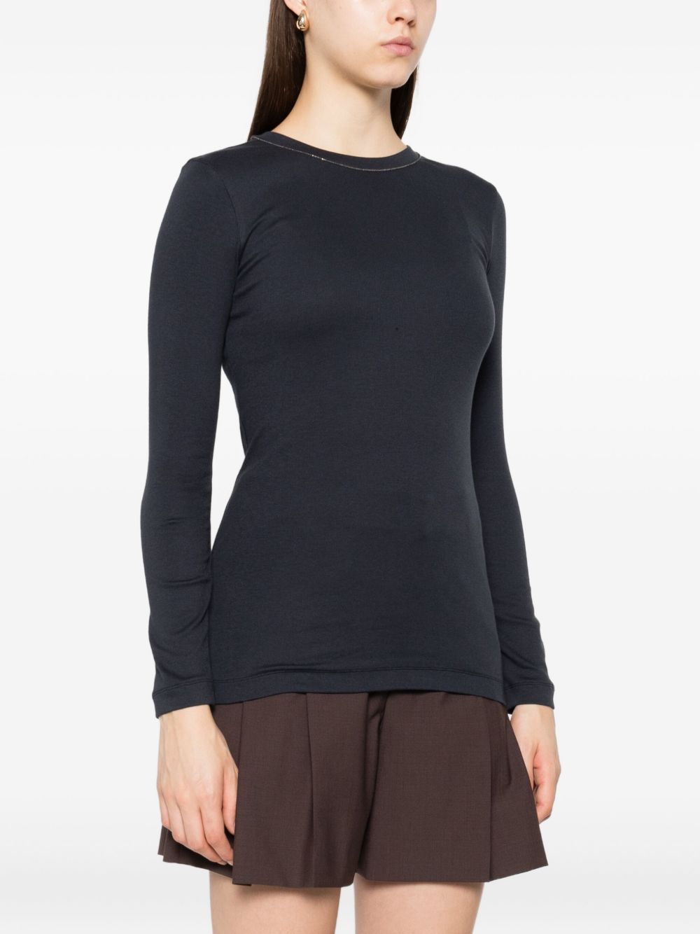 Brunello Cucinelli T-Shirts And Polos Blu Eco Brass