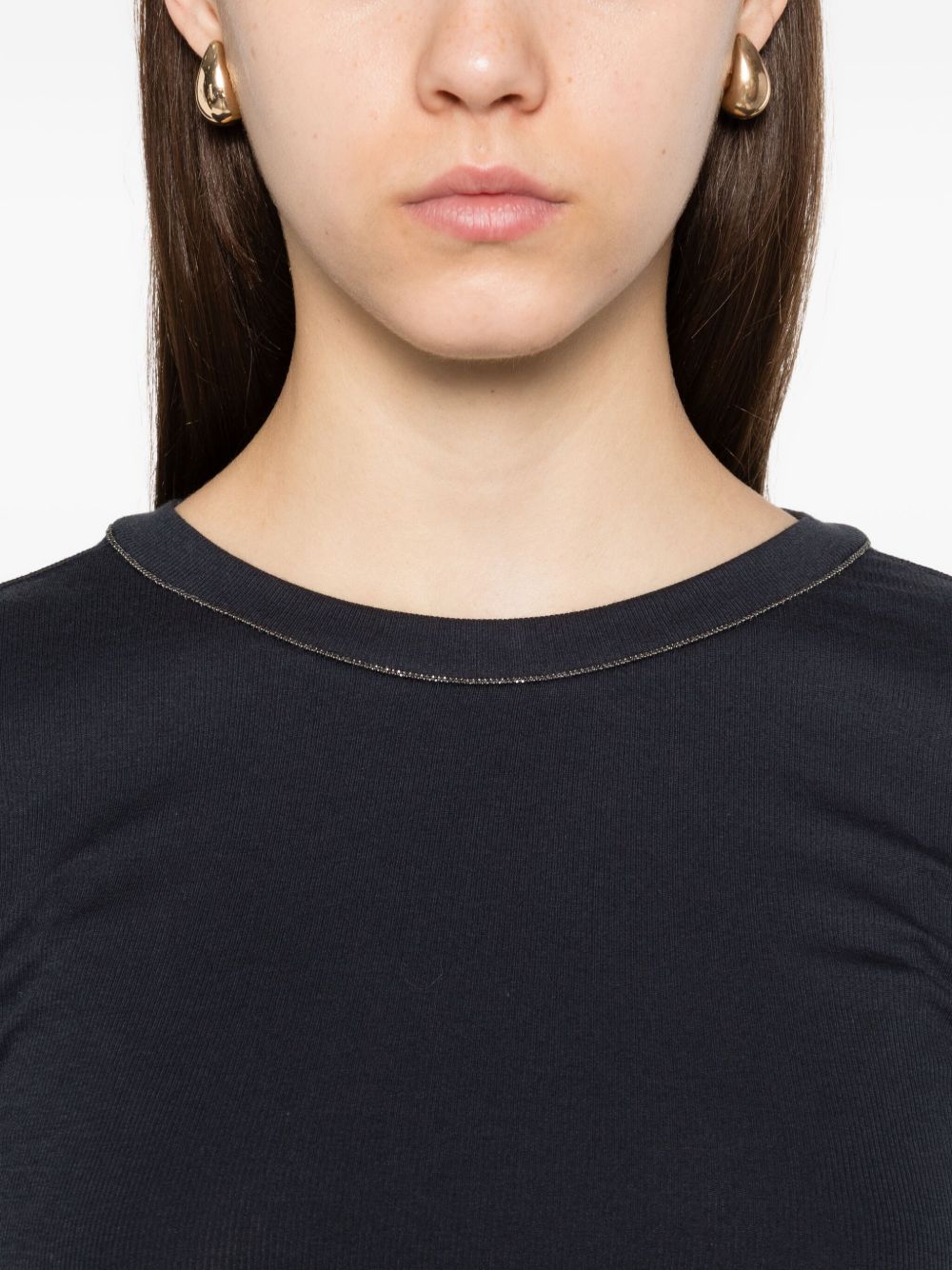 Brunello Cucinelli T-Shirts And Polos Blu Eco Brass