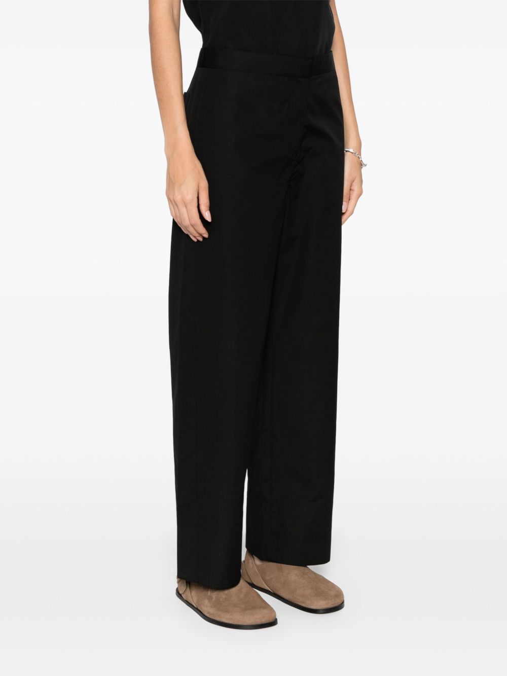 Toteme Pre Trousers Black Cotton Organic