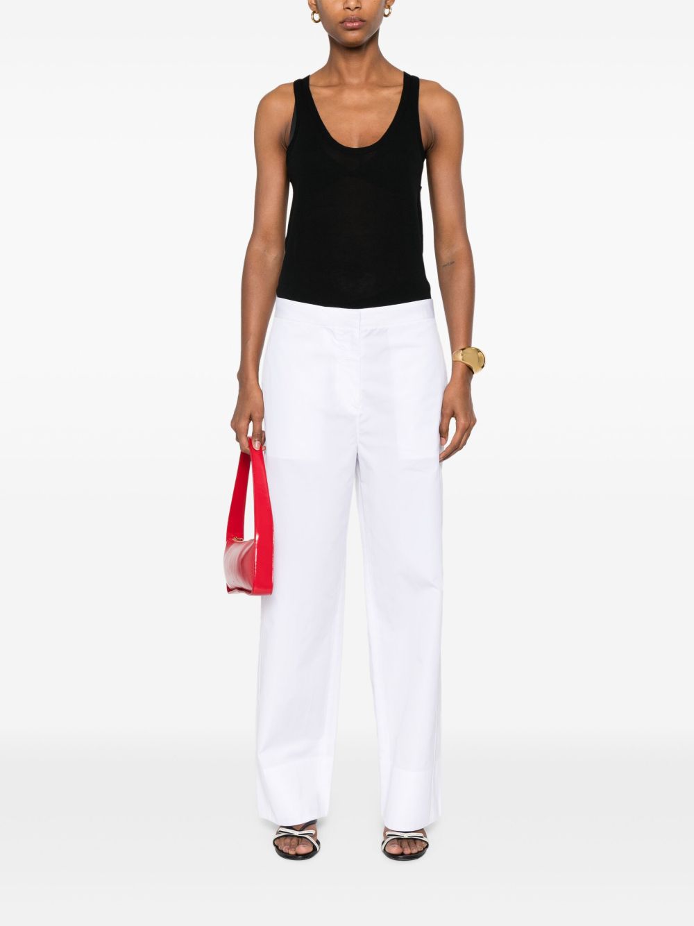 Toteme Pre Trousers White Cotton Organic
