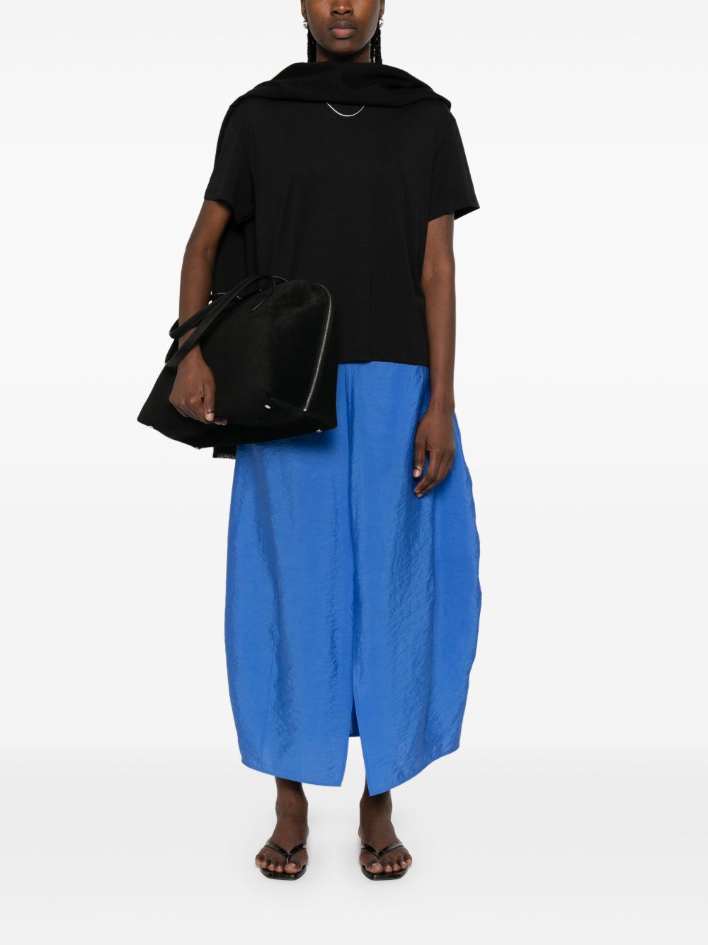 Toteme Pre T-Shirts And Polos Black Lyocell
