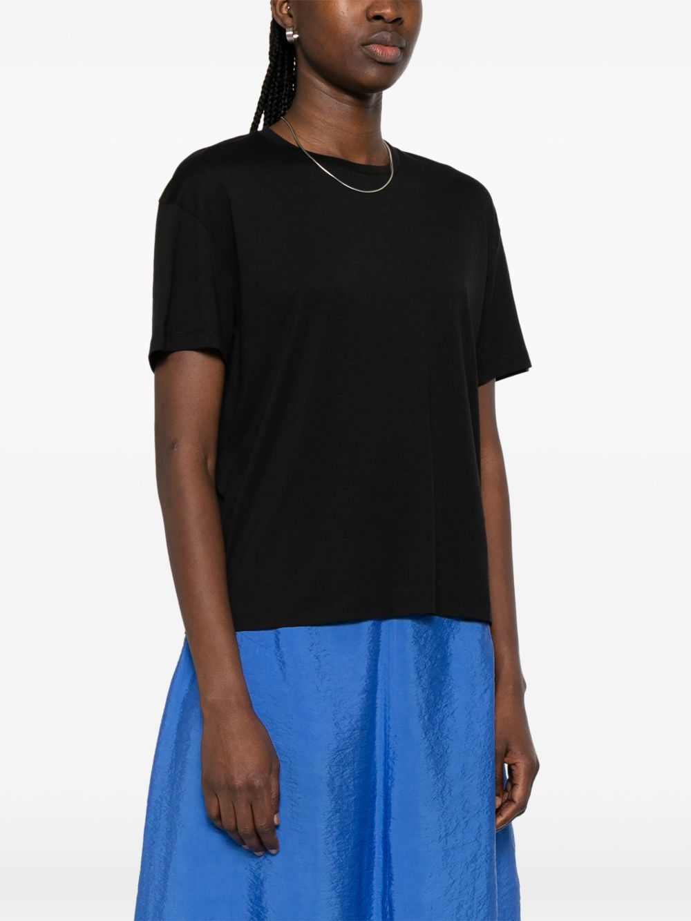 Toteme Pre T-Shirts And Polos Black Lyocell