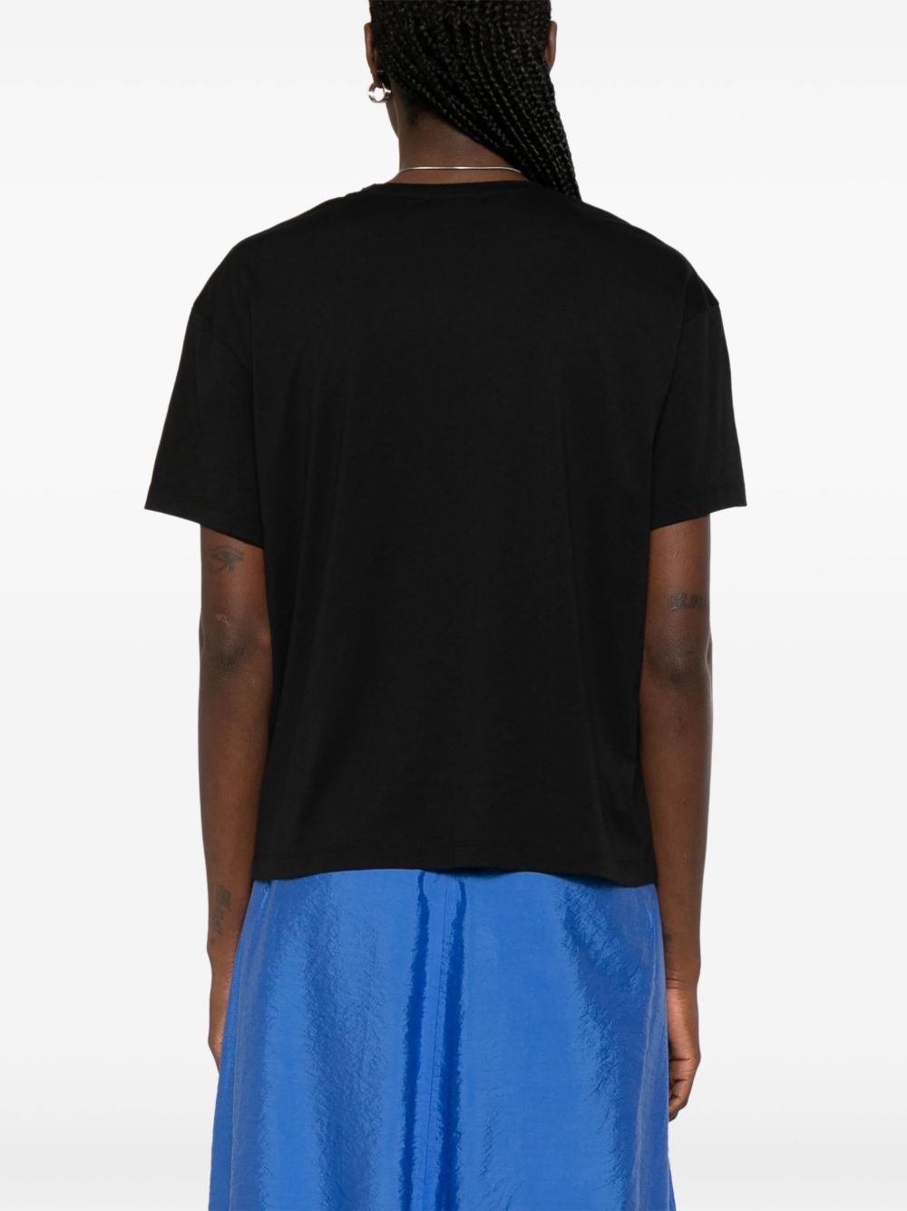 Toteme Pre T-Shirts And Polos Black Lyocell