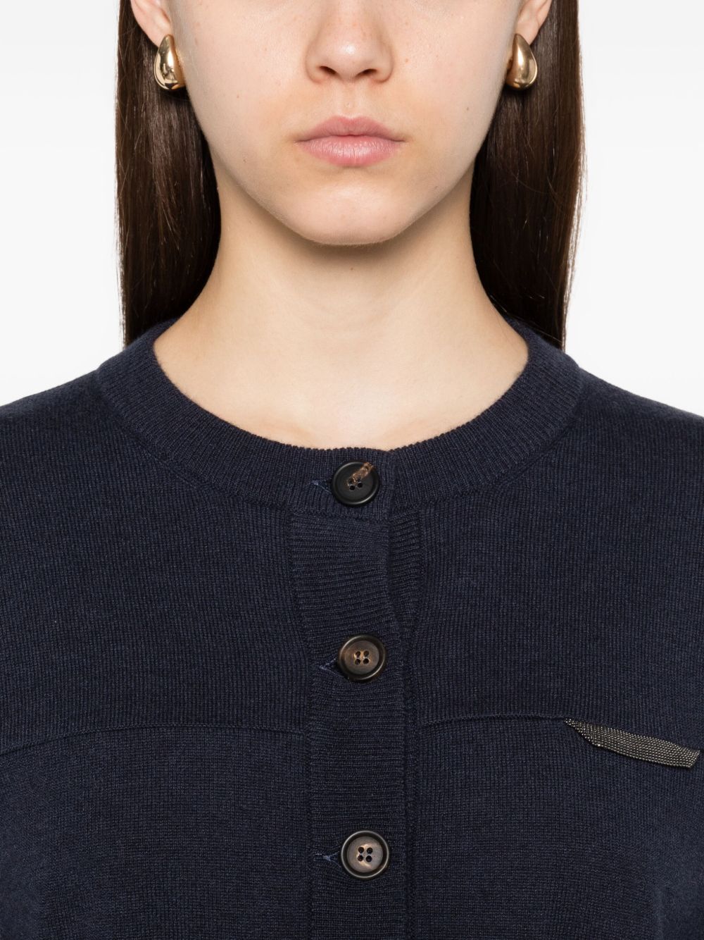 Brunello Cucinelli Sweaters Blu Eco Brass