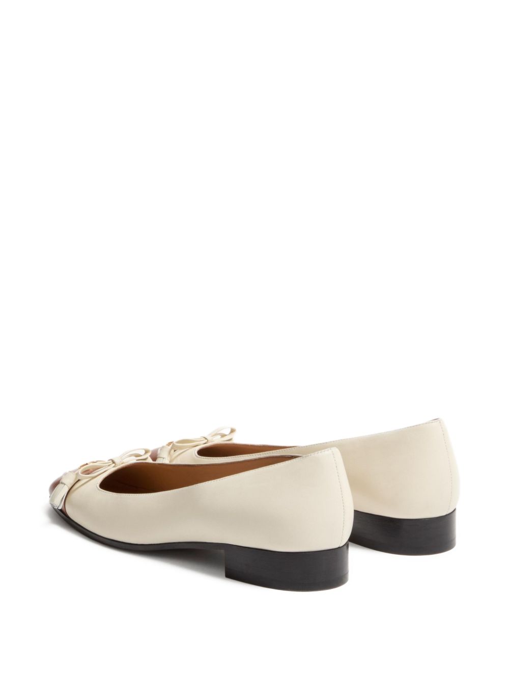 Valentino Garavani Flat Shoes White Calf Leaher