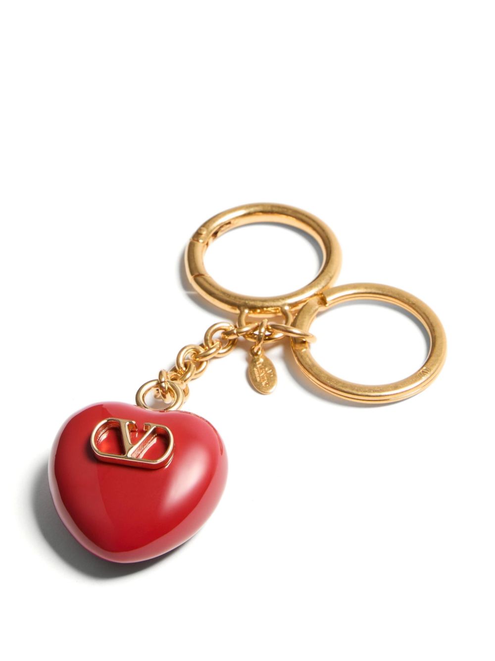 Valentino Garavani Keychains Red Gold Plated Metal