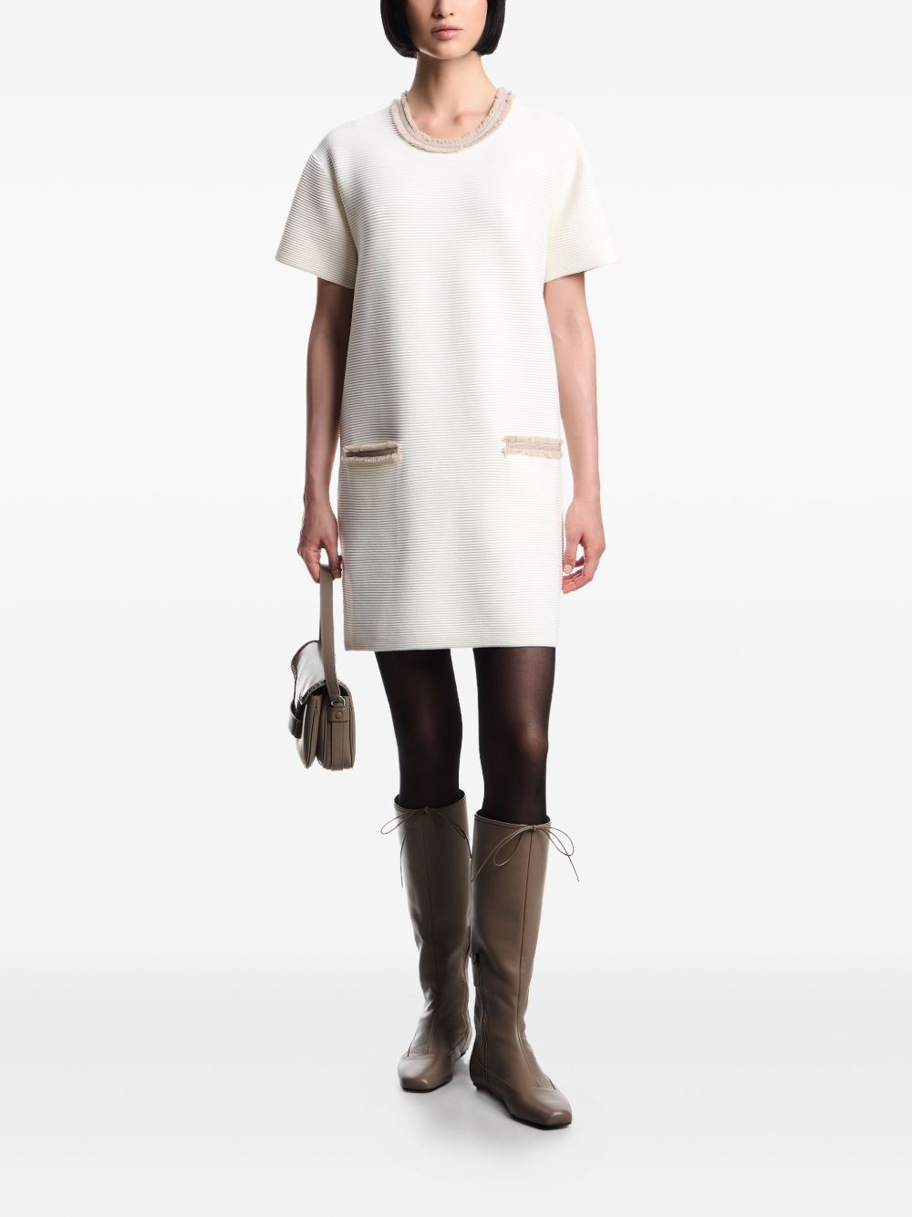 Emporio Armani Dresses Bianco Elastane