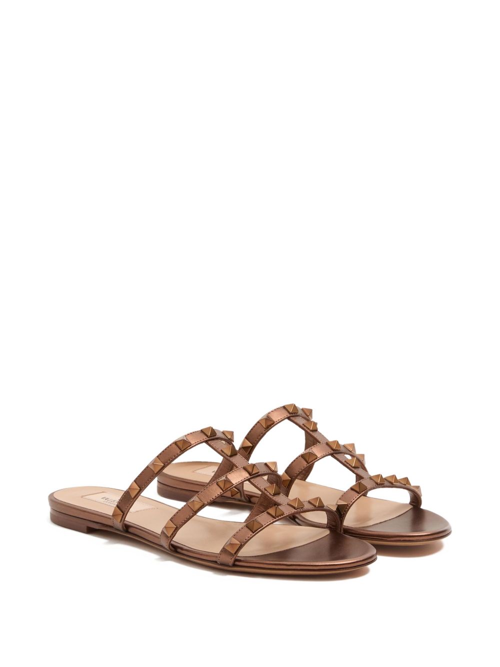 Valentino Garavani Sandals Brown Calf Leather