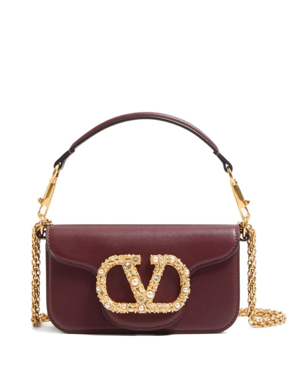 Valentino Garavani Bags Bordeaux Calf Leather