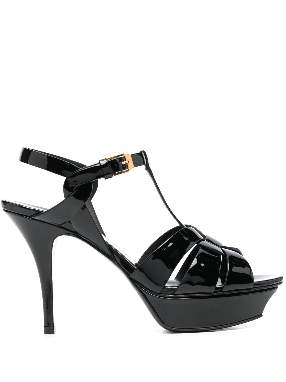 Saint Laurent Sandals Black Calf Leather