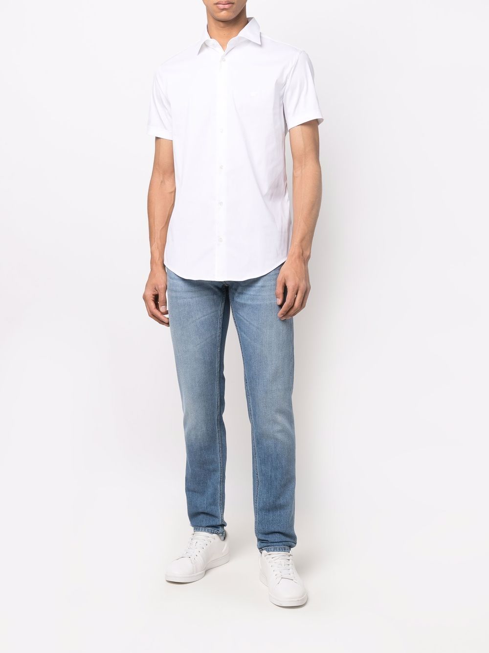 Emporio Armani Shirts Bianco Polyamide
