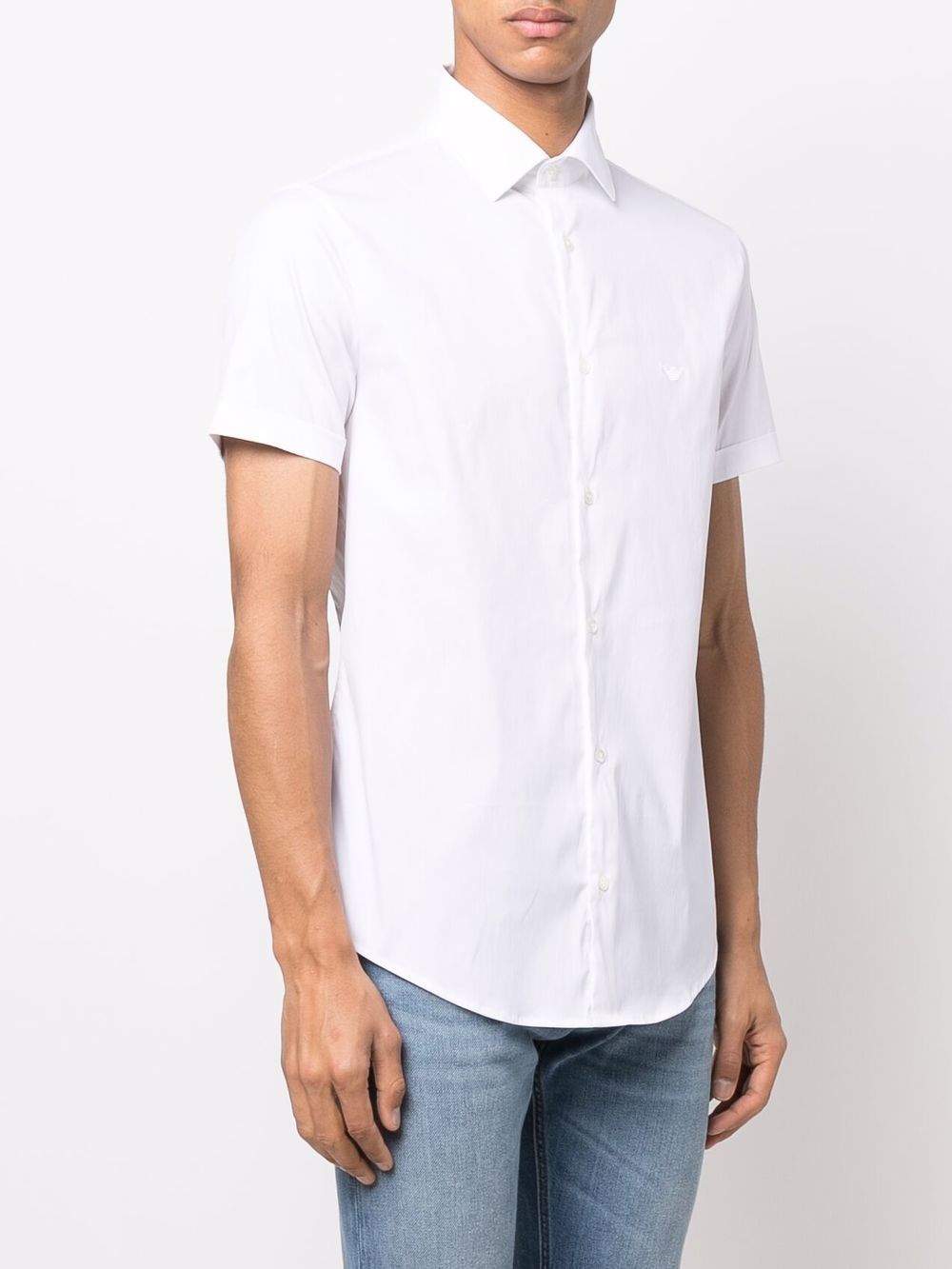Emporio Armani Shirts Bianco Polyamide