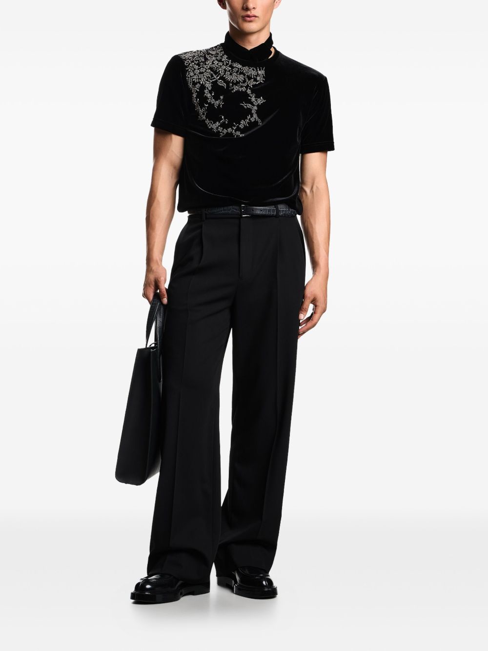Emporio Armani Exclusive Trousers Nero Virgin Wool