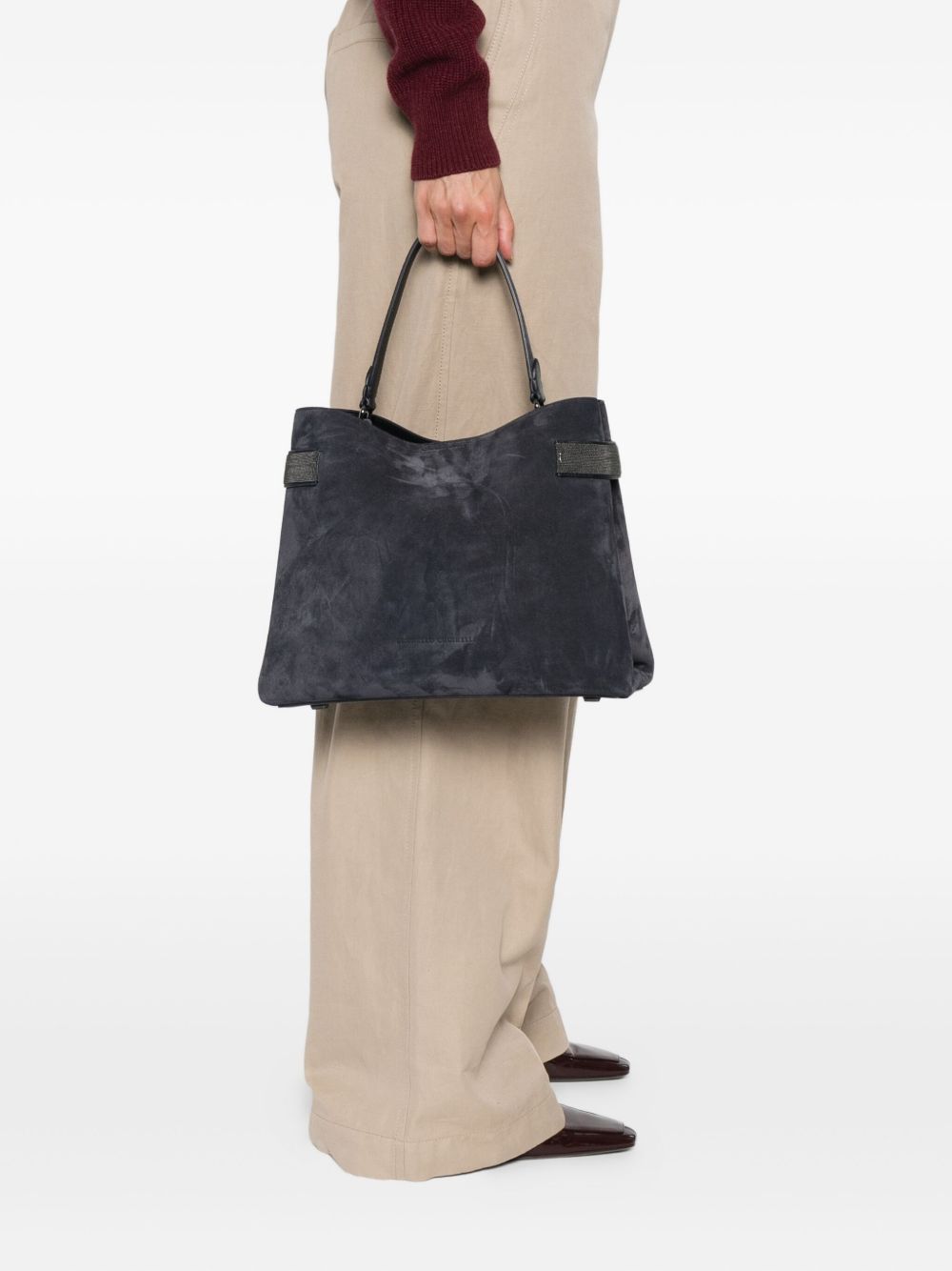 Brunello Cucinelli Bags Blu Scuro Outer: Calf Suede