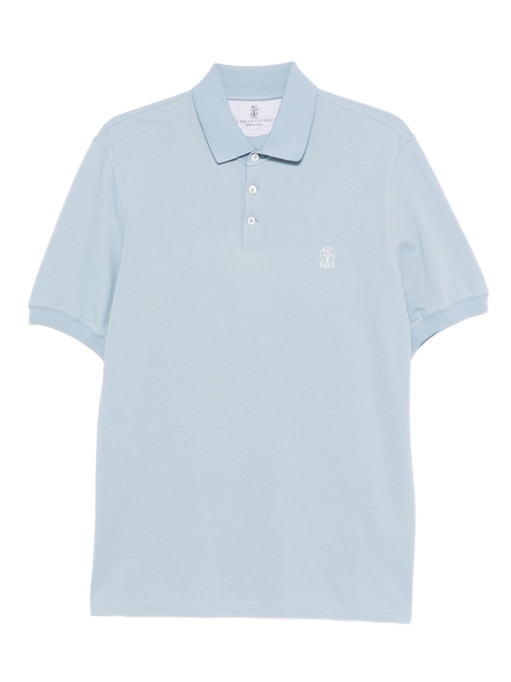 Brunello Cucinelli T-Shirts And Polos Azzurro Cotton