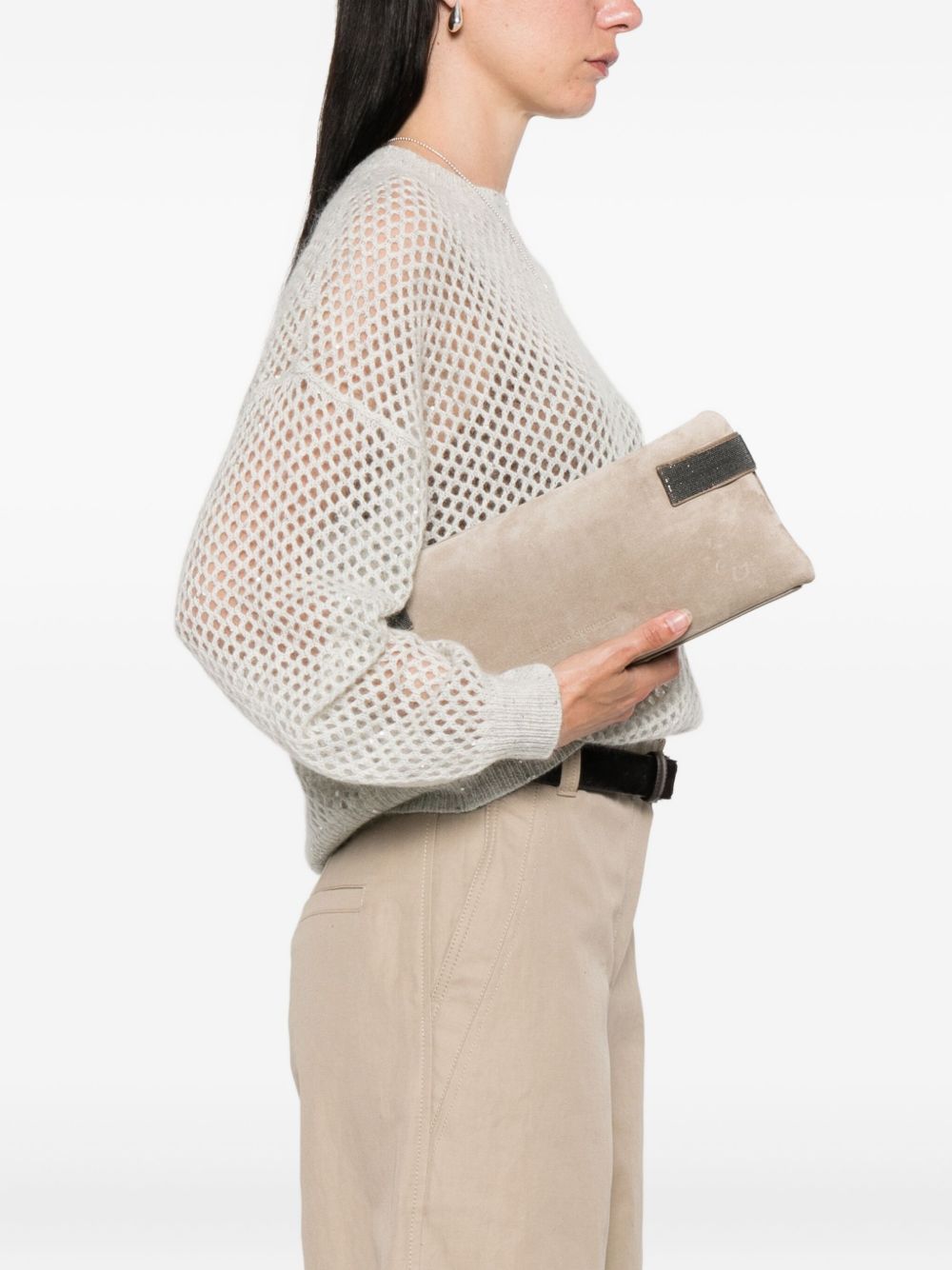 Brunello Cucinelli Bags Bianco Outer: Calf Suede