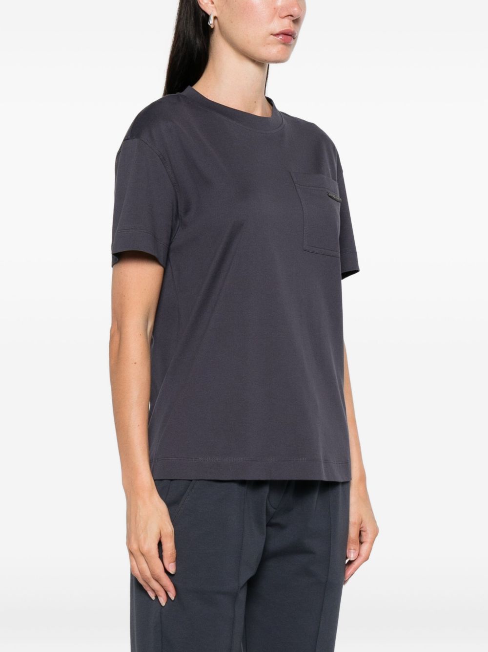 Brunello Cucinelli T-Shirts And Polos Blu Eco Brass