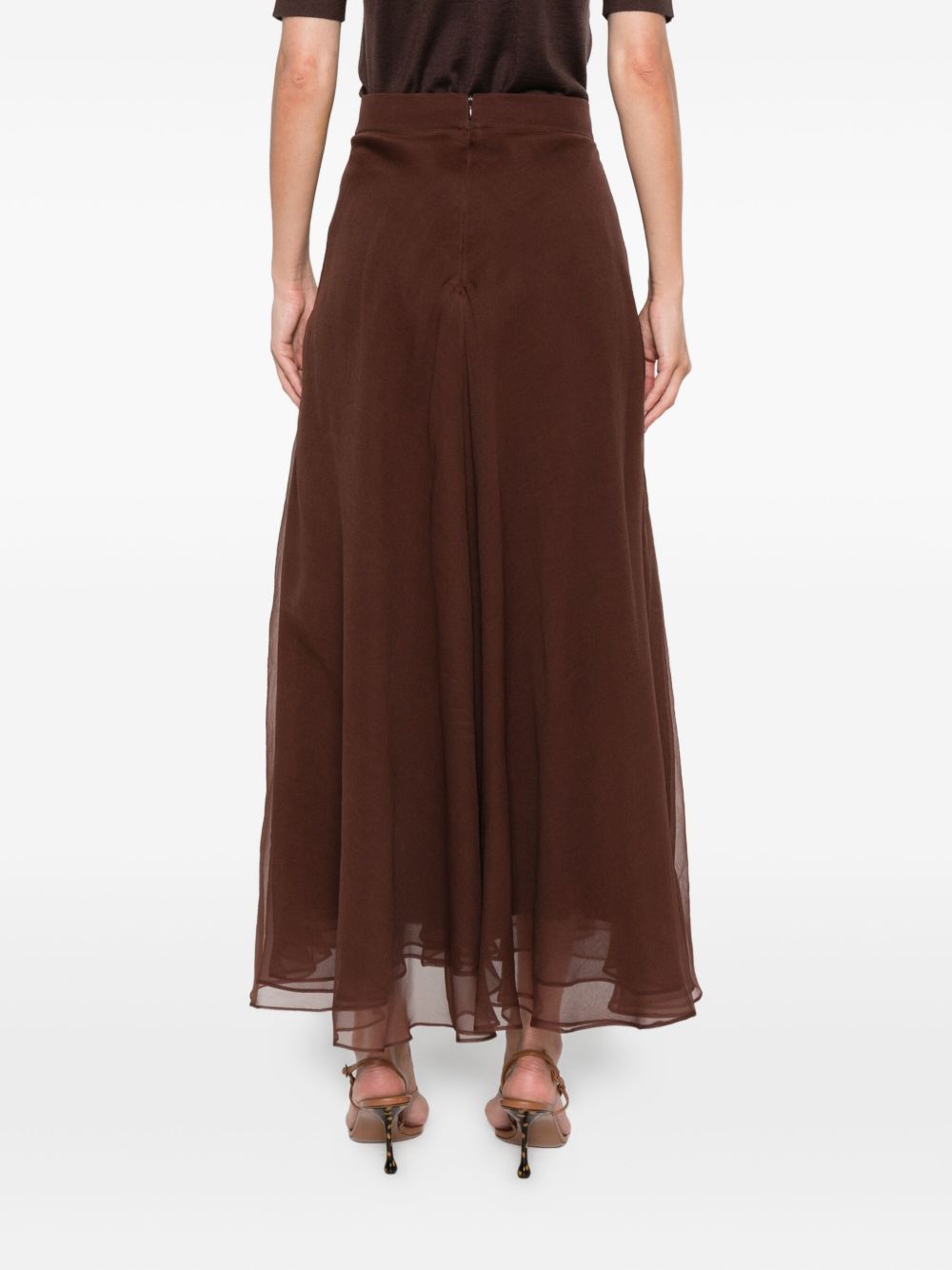 Brunello Cucinelli Skirts Marrone Outer: Silk