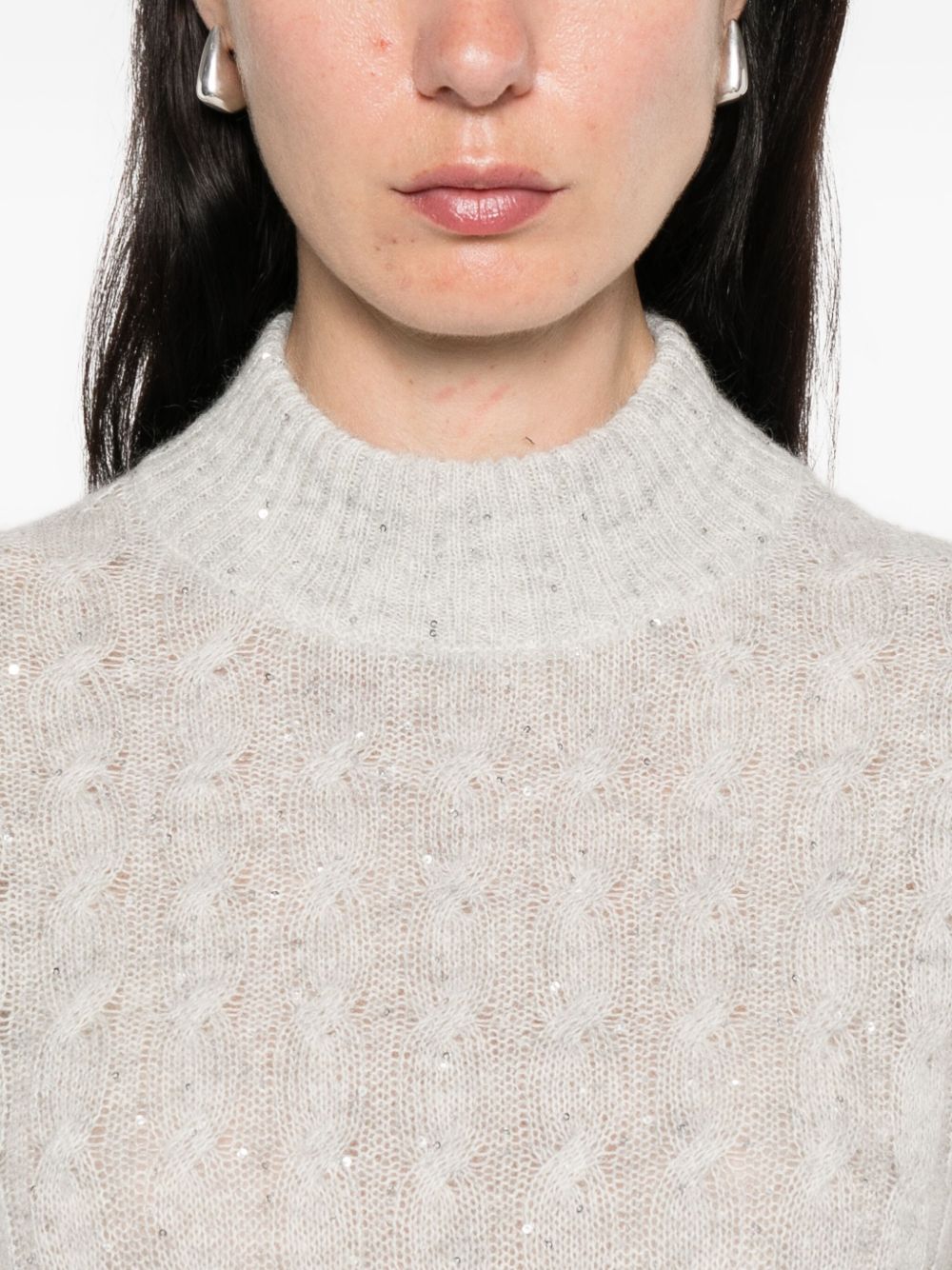 Brunello Cucinelli Sweaters Grigio Sequin