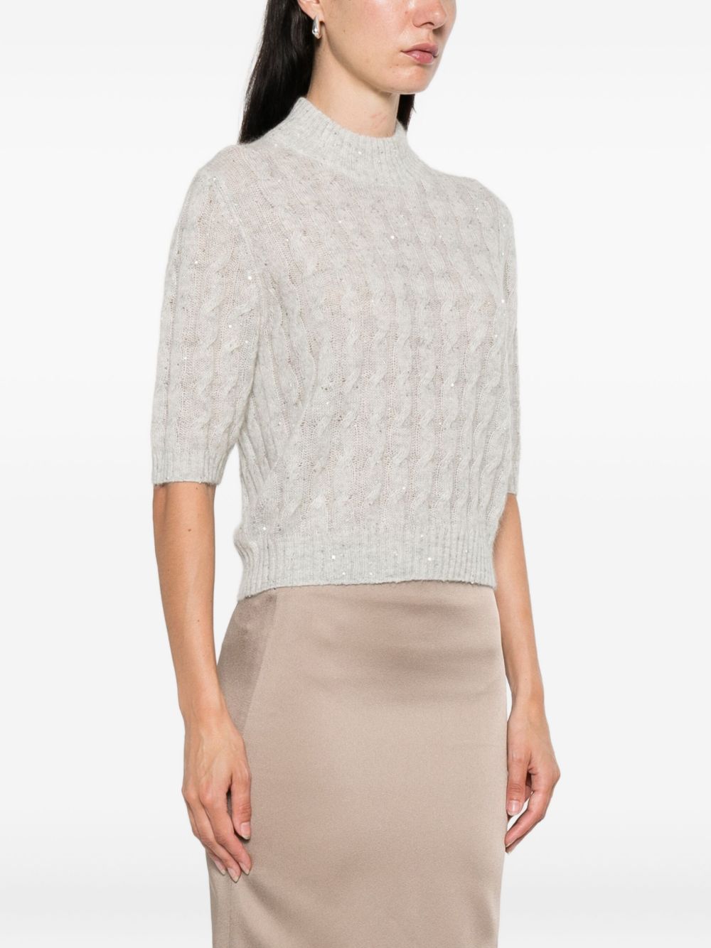 Brunello Cucinelli Sweaters Grigio Sequin