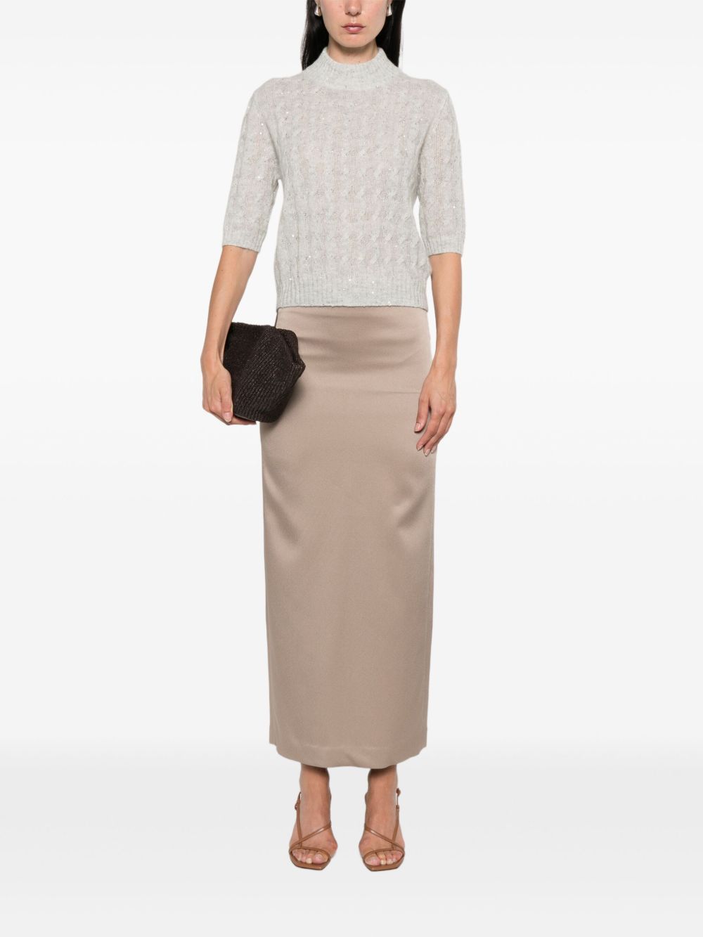 Brunello Cucinelli Sweaters Grigio Sequin