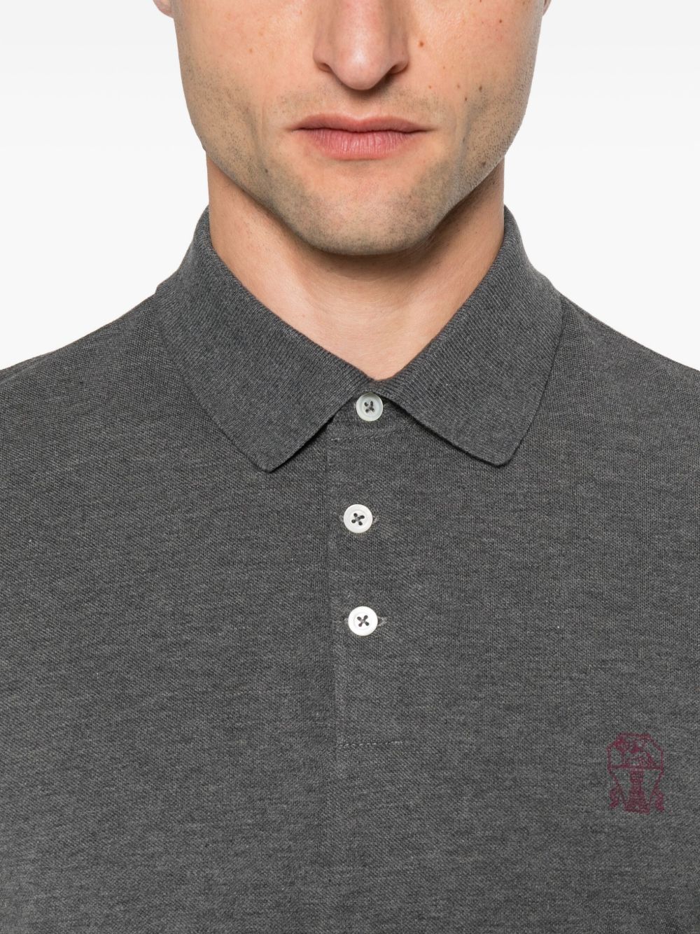Brunello Cucinelli T-Shirts And Polos Grigio Scuro Cotton