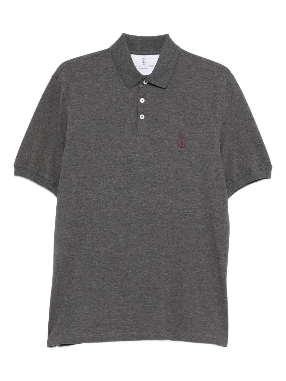 Brunello Cucinelli T-Shirts And Polos Grigio Scuro Cotton