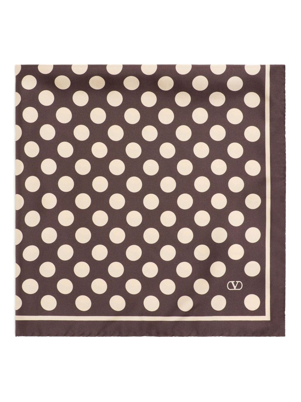 Valentino Garavani Scarfs Brown Silk