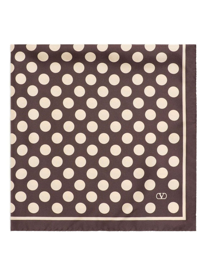 Valentino Garavani Scarfs Brown Silk
