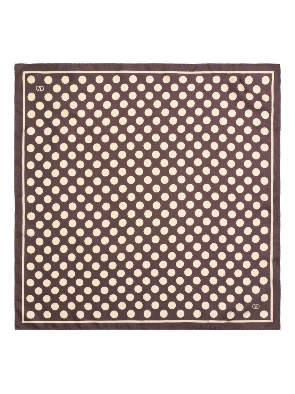 Valentino Garavani Scarfs Brown Silk