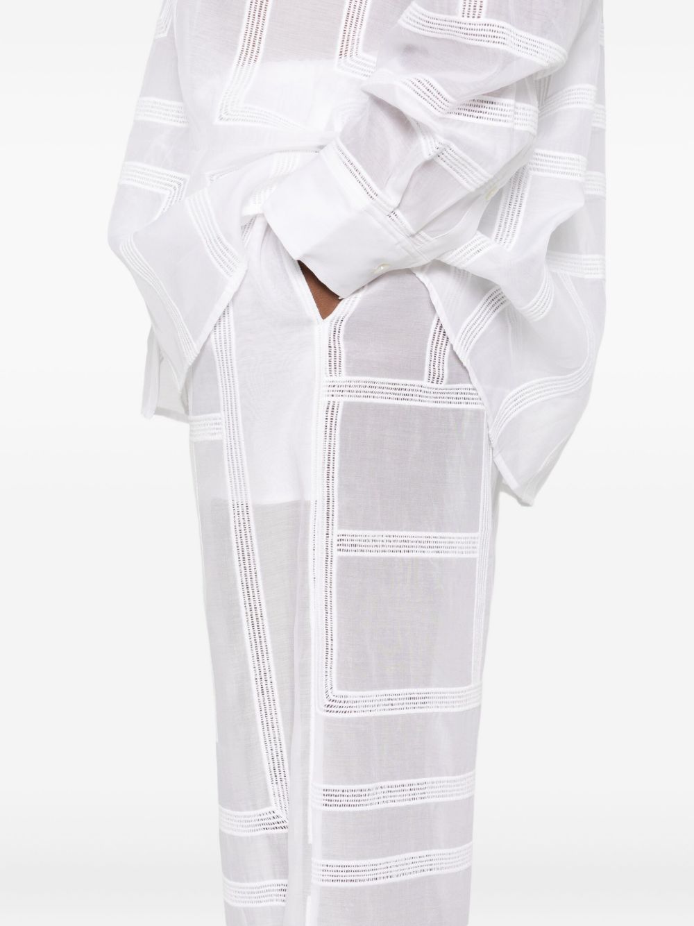 Toteme Pre Trousers White Cotton Organic