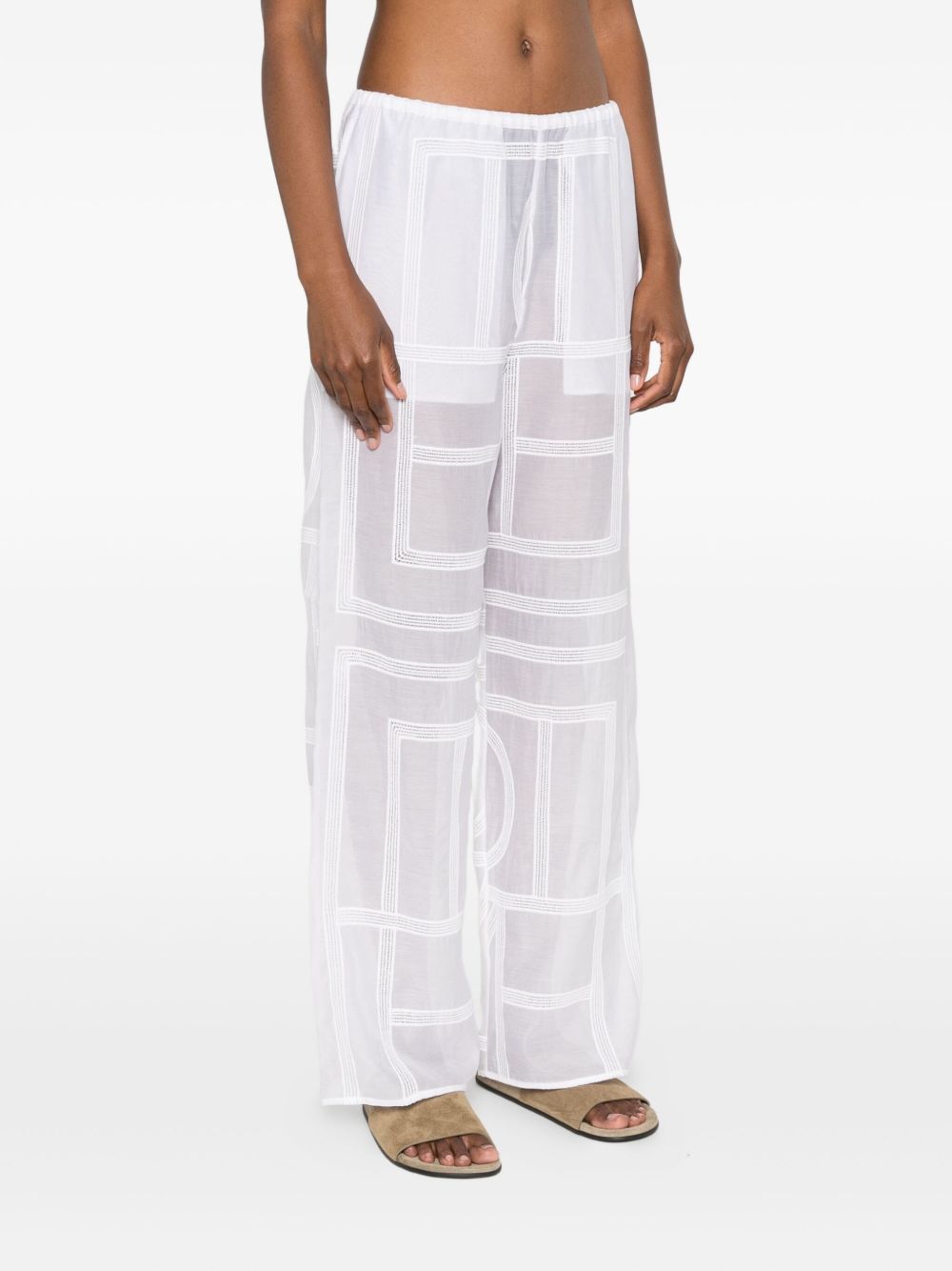 Toteme Pre Trousers White Cotton Organic