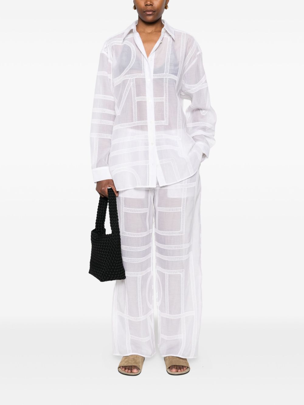 Toteme Pre Trousers White Cotton Organic