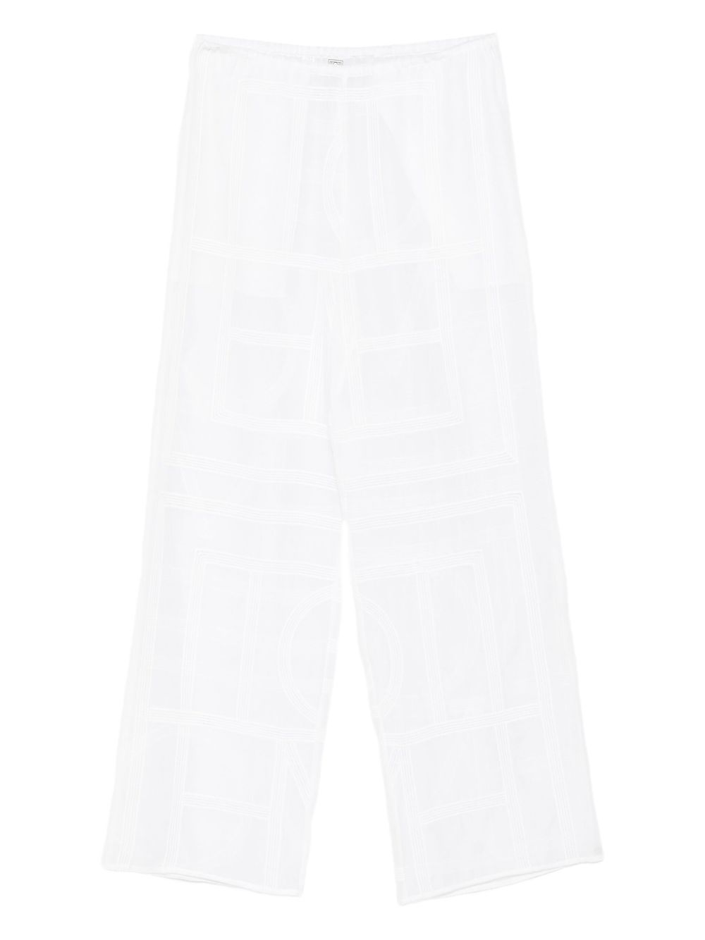 Toteme Pre Trousers White Cotton Organic