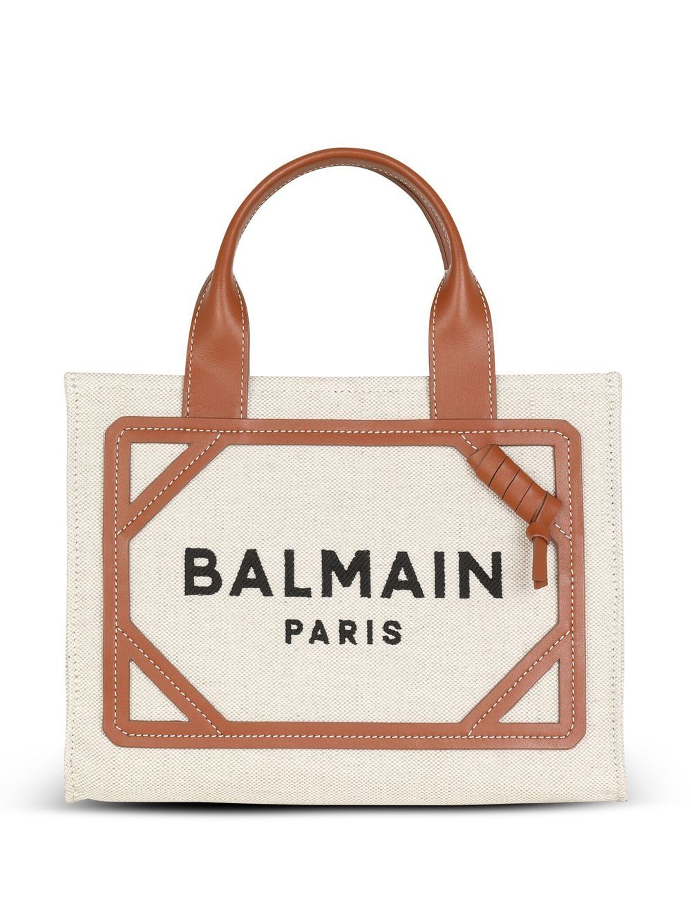 Balmain Bags Leather Brown Coton Lin