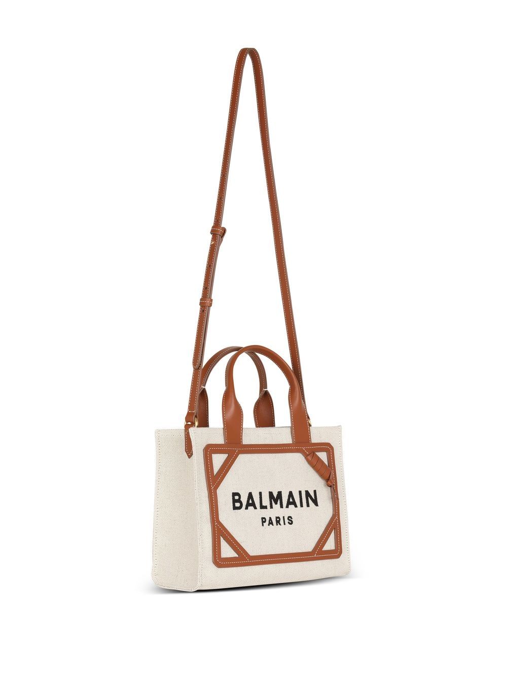 Balmain Bags Leather Brown Coton Lin