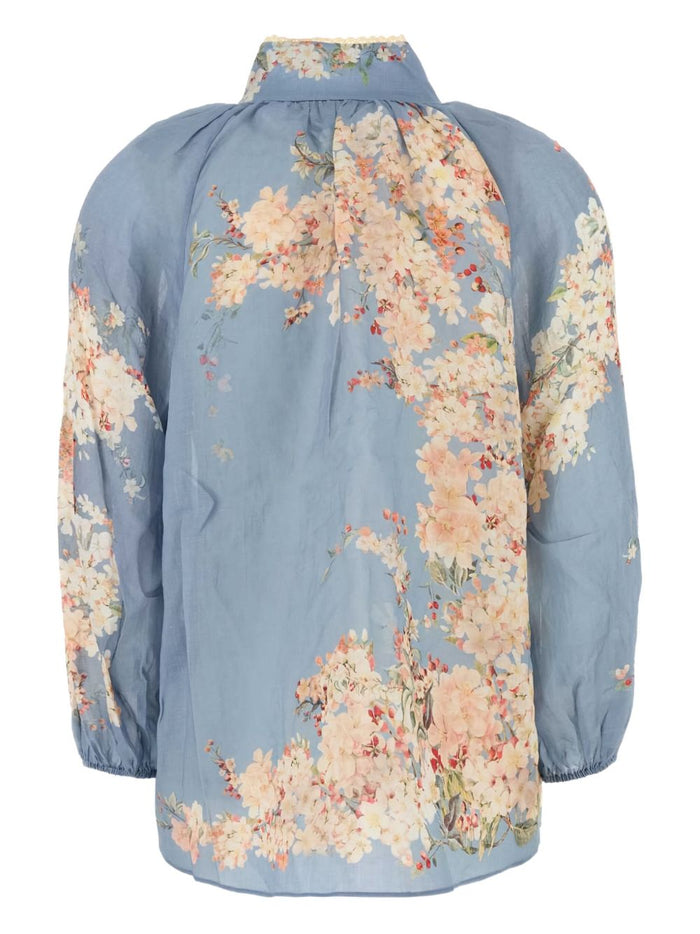 Zimmermann Shirts Clear Blue Ramie