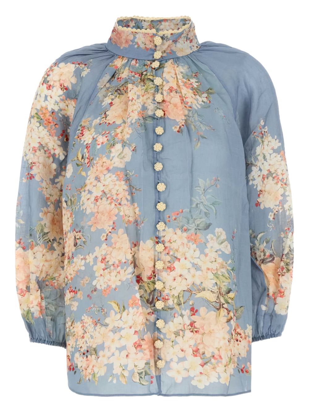 Zimmermann Shirts Clear Blue Ramie