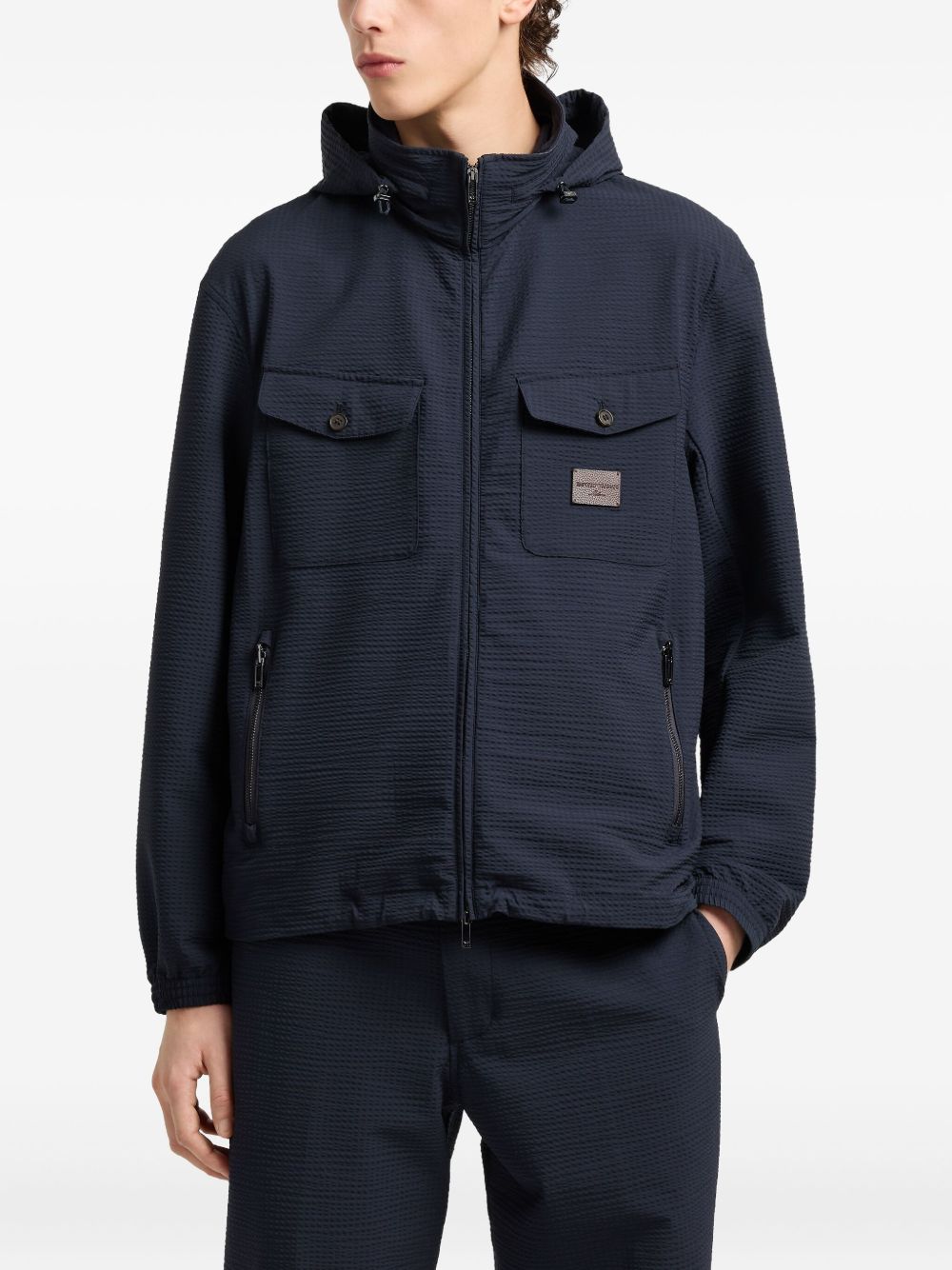 Emporio Armani Coats Blu Polyamide