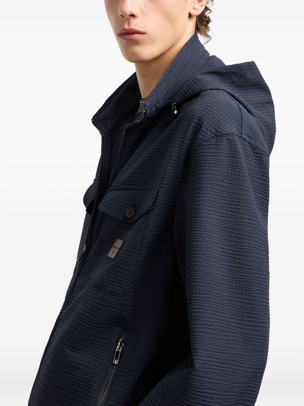 Emporio Armani Coats Blu Polyamide