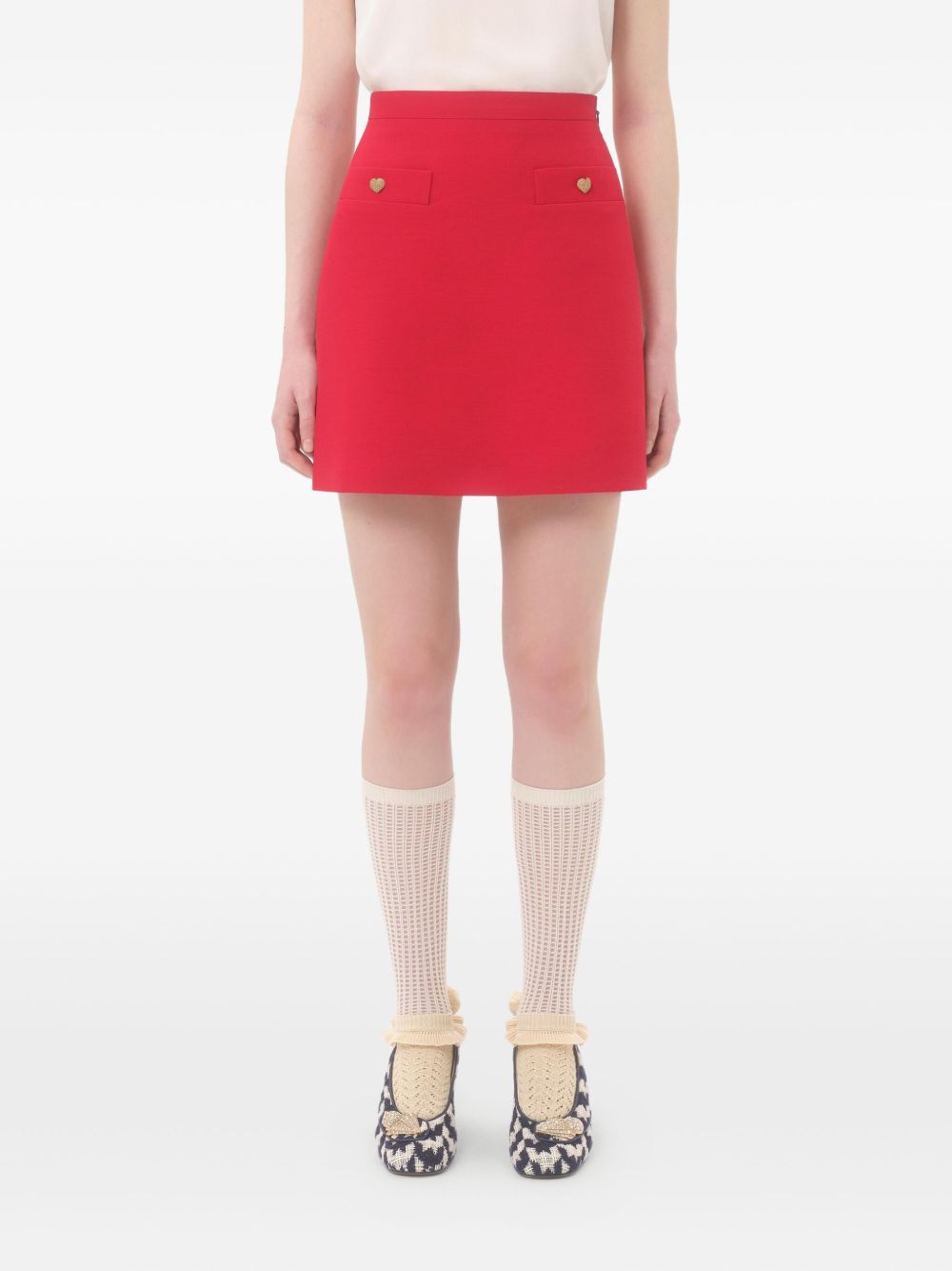 Valentino Skirts Red Cotton