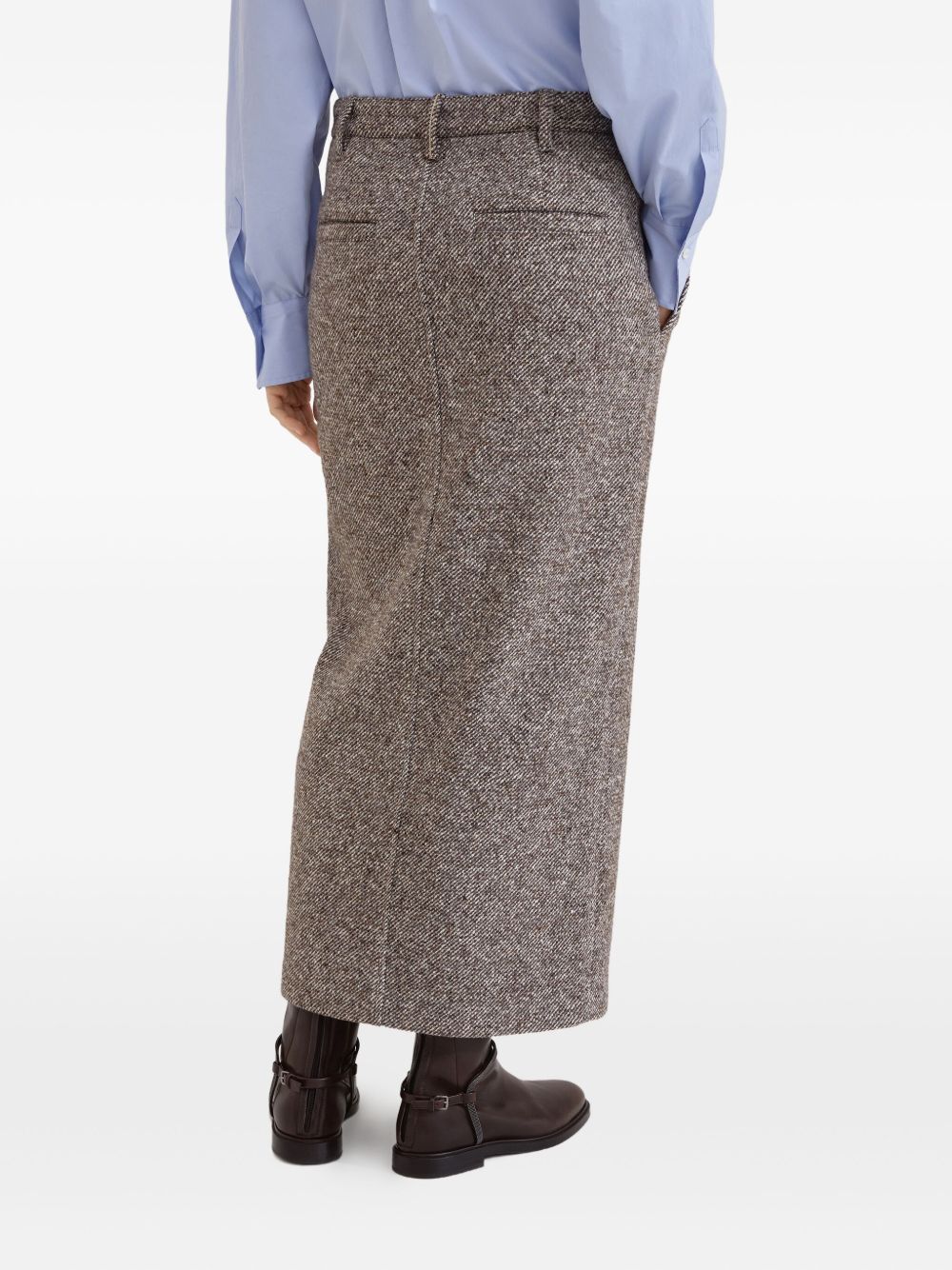 Brunello Cucinelli Skirts Marrone Virgin Wool